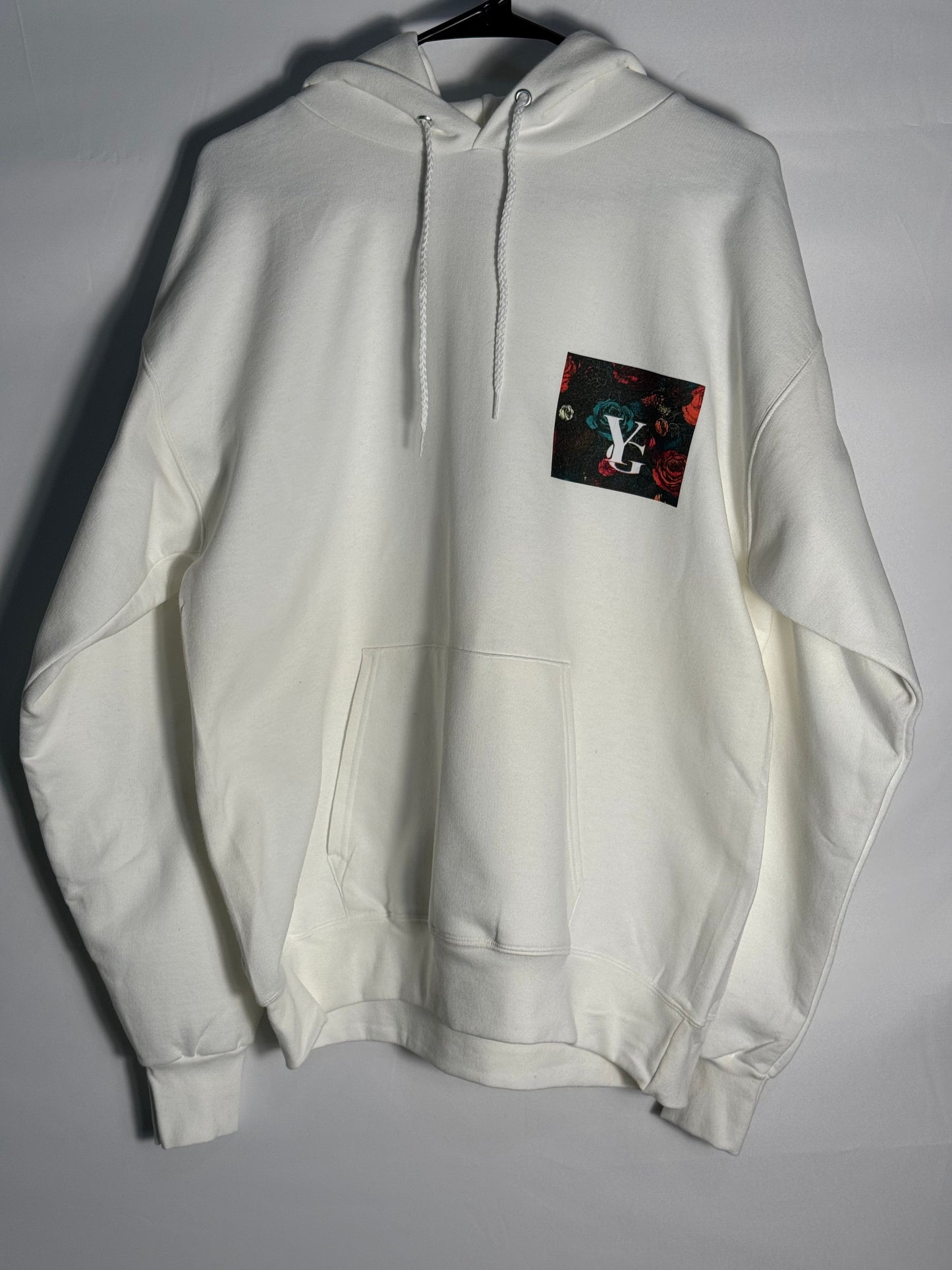 YG Floral Monogram White Hoodie